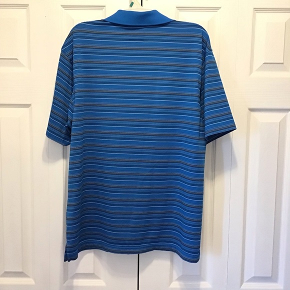 Men's Grand Slam Airflow Classic-Fit Striped Performance Golf Polo Size Large - Picture 3 of 6